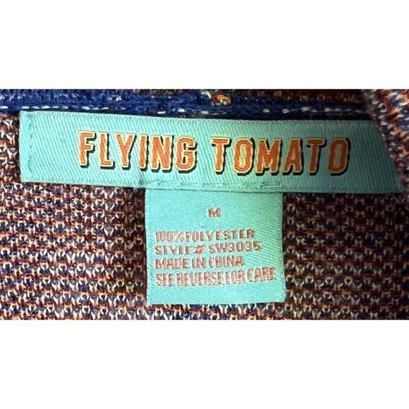 Flying Tomato Southwest Aztec Print Women's Medium Open Front Cardigan Cozy - Picture 6 of 6